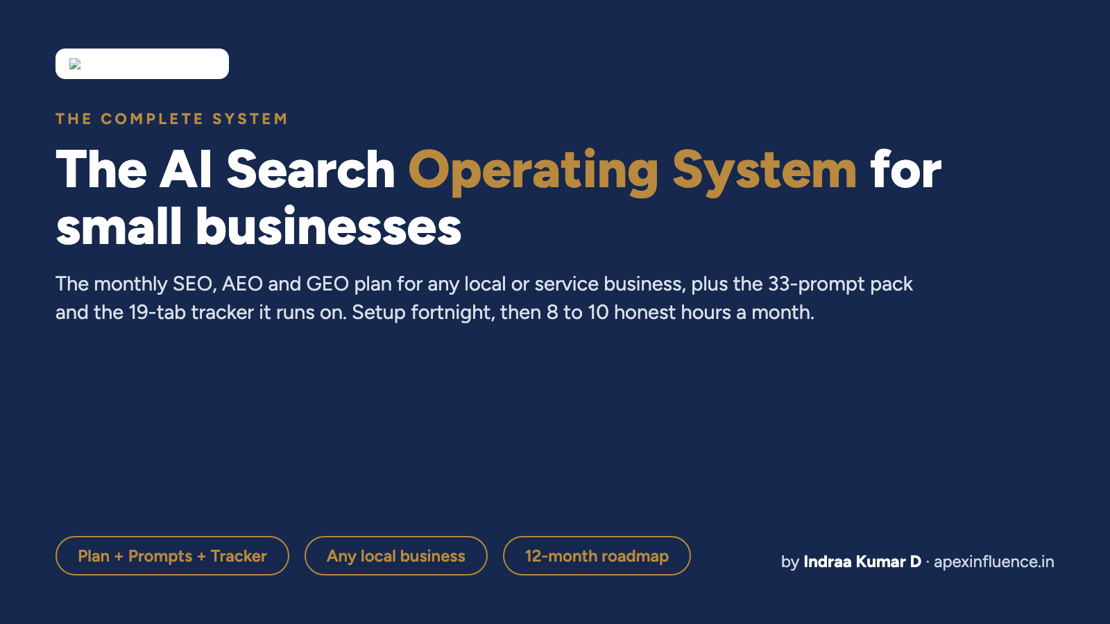 The AI Search Operating System for Small Businesses bundle cover