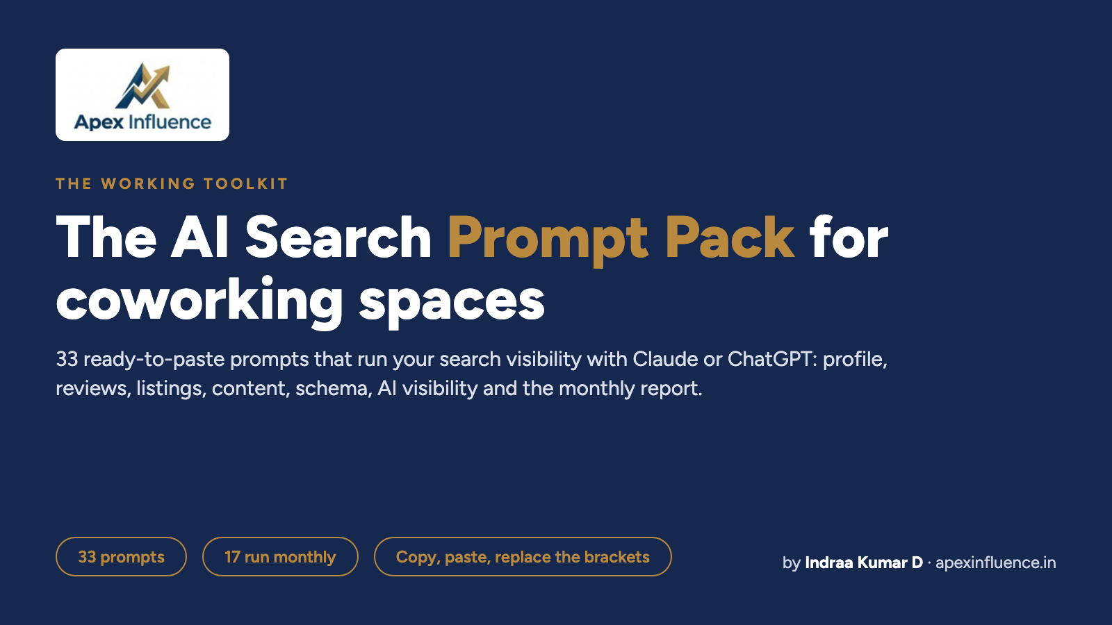 AI Search Prompt Pack for Coworking Spaces cover