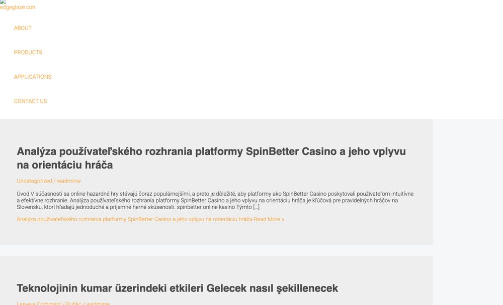 Edge Glaze home page hacked and serving casino spam in May 2026
